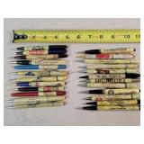 24- Celluloid Advertising Mechanical Pencils