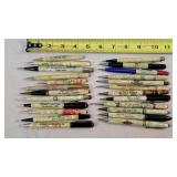 24- Celluloid Advertising Mechanical Pencils