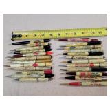 24- Celluloid Advertising Mechanical Pencils