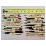 24- Celluloid Advertising Mechanical Pencils