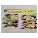 24- Celluloid Advertising Mechanical Pencils