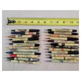 24- Celluloid Advertising Mechanical Pencils