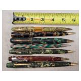 7- 14K Tipped Fountain Pens / Pencils