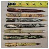 7- 14K Tipped Random Fountain Pens - some damaged