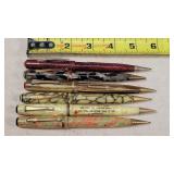 6- 14K Tipped Weaver Fountain Pens / Pencils