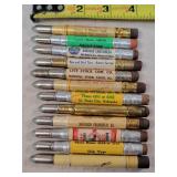 12- Tin Advertising Bullet Pencils