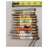 12- Tin Advertising Bullet Pencils