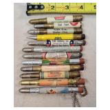 12- Tin Advertising Bullet Pencils
