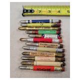 12- Tin Advertising Bullet Pencils