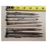 8- STERLING Silver Mechanical Pencils 154 Grams