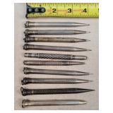 10- STERLING Silver Mechanical Pencils 147g total