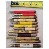 12- Tin Advertising Bullet Pencils