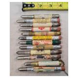 12- Tin Advertising Bullet Pencils