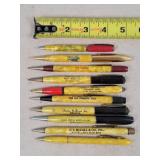 10- Celluloid Advertising Mechanical Pencils