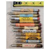12- Tin Advertising Bullet Pencils
