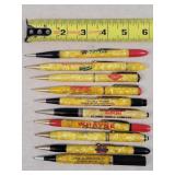 10- Vintage Celluloid Adv. Mechanical Pencils
