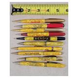 10- Vintage Celluloid Adv. Mechanical Pencils