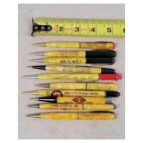 10- Celluloid Advertising Mechanical Pencils