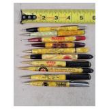 10- Celluloid Advertising Mechanical Pencils