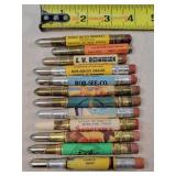 12- Tin Advertising Bullet Pencils