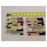 24- Celluloid Advertising Mechanical Pencils