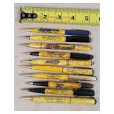 10- Celluloid Advertising Mechanical Pencils