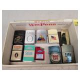 10 Cigarette Advertising Lighters (1 Zippo!)