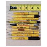 10- Celluloid Advertising Mechanical Pencils