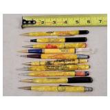 10- Celluloid Advertising Mechanical Pencils