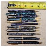 11- Vintage Blue Marbled Mechanical Pencils