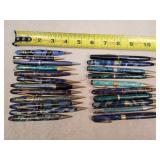 22- Vintage Blue Marbled Mechanical Pencils