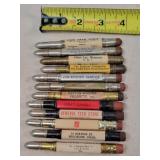 12- Square Tin Advertising Bullet Pencils