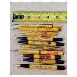 10- Celluloid Advertising Mechanical Pencils