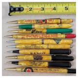 10- Celluloid Advertising Mechanical Pencils