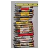 20 Tin Advertising Bullet Pencils