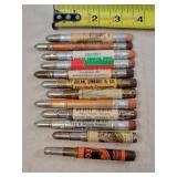 12- Tin Advertising Bullet Pencils