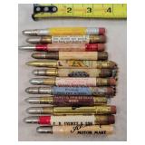 12- Tin Advertising Bullet Pencils