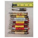 12- Tin Advertising Bullet Pencils