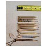 10- Gold Plated or Gold Filled Mechanical Pencils