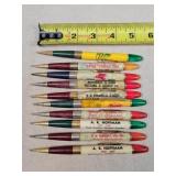 10- Vintage Advertising Mechanical Pencils
