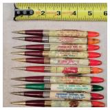 10- Vintage Advertising Mechanical Pencils