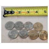 8- $1 President & Susan B Anthony Dollars