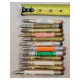 12- Tin Advertising Bullet Pencils