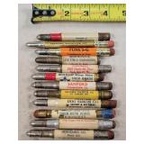 12- Tin Advertising Bullet Pencils