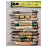 12- Tin Advertising Bullet Pencils
