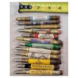 12- Tin Advertising Bullet Pencils