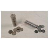 Tube of 1943 Wheat Cents & Jefferson Nickels