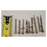 9- Mini Vintage Gem Topped Mechanical Pencils