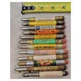 12- Tin Advertising Bullet Pencils
