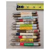 12- Tin Advertising Bullet Pencils